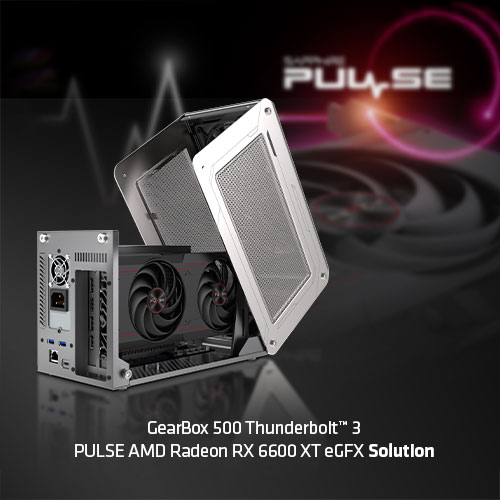 Sapphire GearBox 500 + Sapphire PULSE Radeon RX6600 XT 8GB - Carte